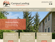 Tablet Screenshot of campuslandingapartments.com